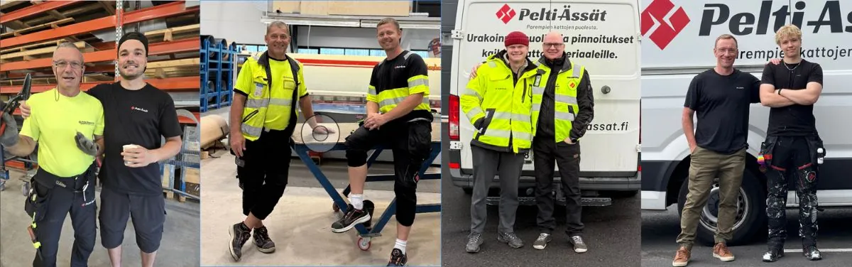 Pelti-Ässien isä ja poika -pareja